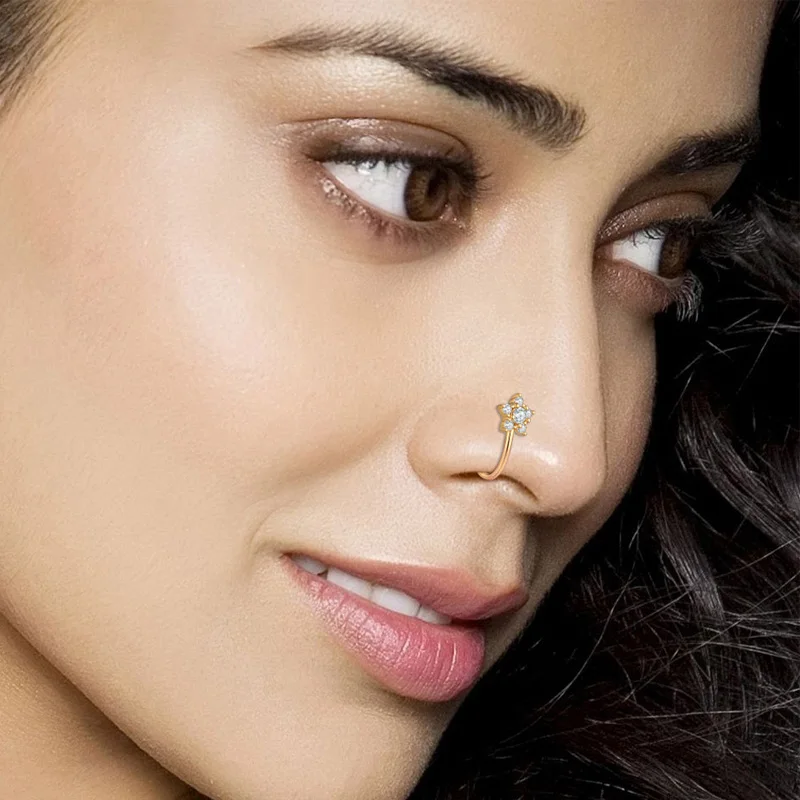 

Cute Nose Ring Clip On Nose Cross Stainless Steel Heart Non Piercing Butterfly Nose Cuff Nose Clip Jewelry Piercing Nose
