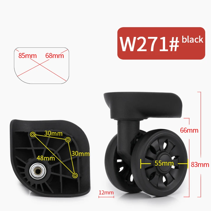 Universal wheel trolley case wheels for new luggage 360 degree rotation wear-resistant silent shock absorption accessories wheel