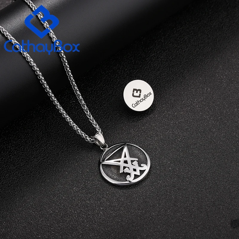 Ретро Нержавеющая сталь удачи Троицы узел круглый талисман кулон Цепочки и