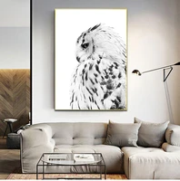 scandinavian animal owl realistic painting canvas art print wall picture owl poster canvas painting modern wall art decor