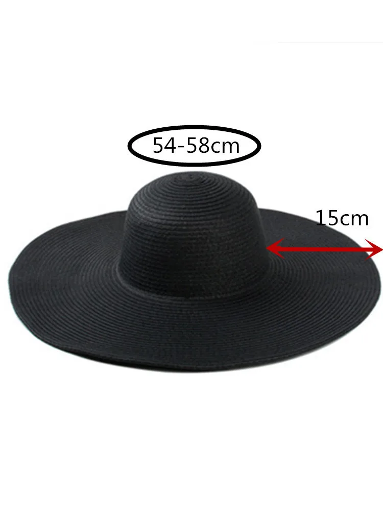 

Seaside Sun Visor Hat Female Summer Sun Hats For Women large Brimmed Straw Sun Hat Folding Beach Girls Wholesale