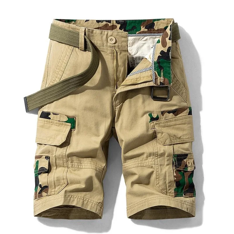 

Mens Summer Cotton Cargo Shorts 2021 New Army Tactical Shorts Pants Loose Work Casual Multi-pocket Military Shorts Men