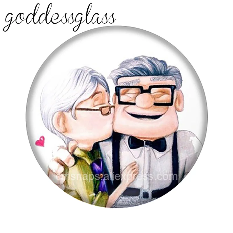 

Disney Up Travel with the house Adventure10pcs 12mm/18mm/20mm/25mm Round photo glass cabochon flat back Necklace Making findings