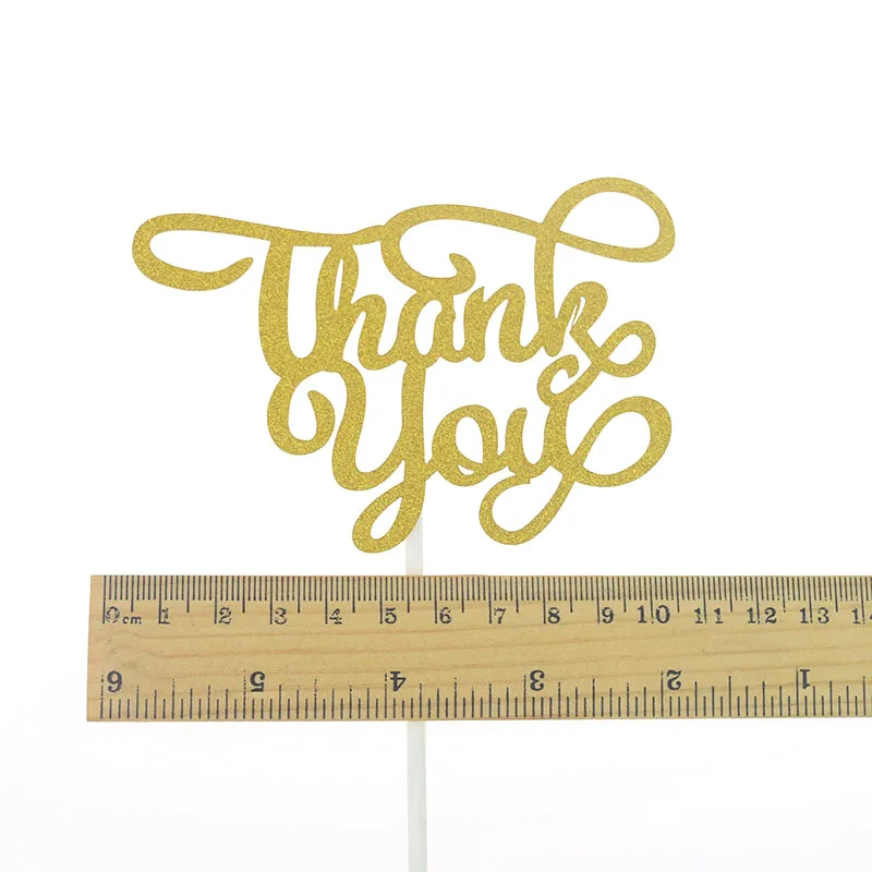 Спасибо Торт Топперы золотые флажки для торта День рождения Дети сувениры
