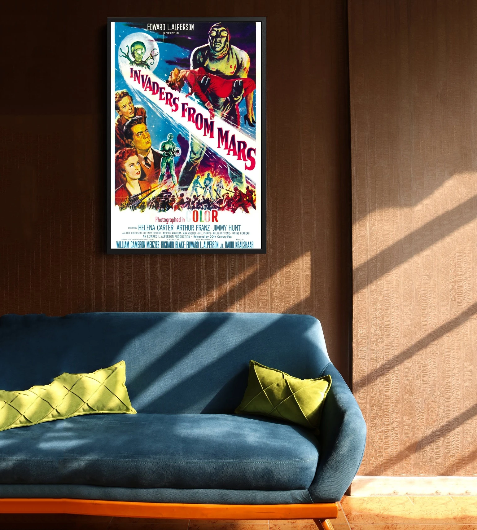 Постер Invaders из Марса (1953) американский суперцинолор фильм научной фантастики