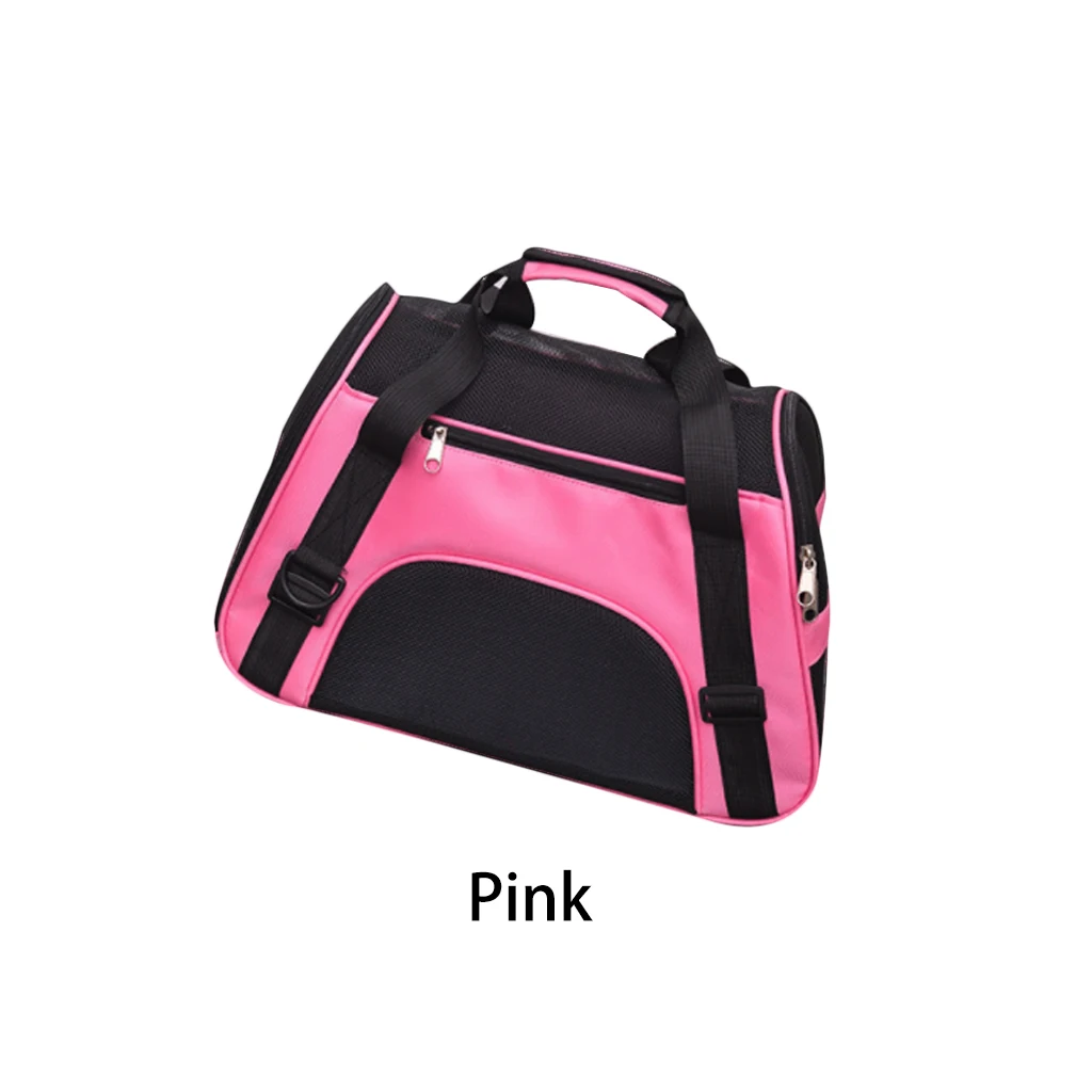 Pink Нейлон Обувь с дышащей сеткой Рюкзак-переноска для собак, сумка в виде кота, снаружи Портативный дорожная сумка для собак на открытом воздухе для маленького, небольшого питомца сумка для переноски - Цвет: Pink