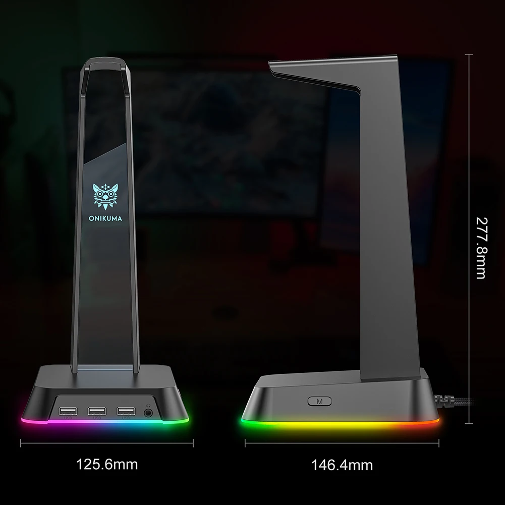 Подставка для Игровых Наушников ONIKUMA ST2 RGB Настольный держатель компьютерной