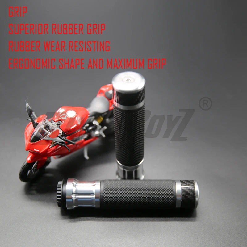Универсальные ручки для мотоцикла с ЧПУ 7/8 дюйма 22 мм из углеродного волокна