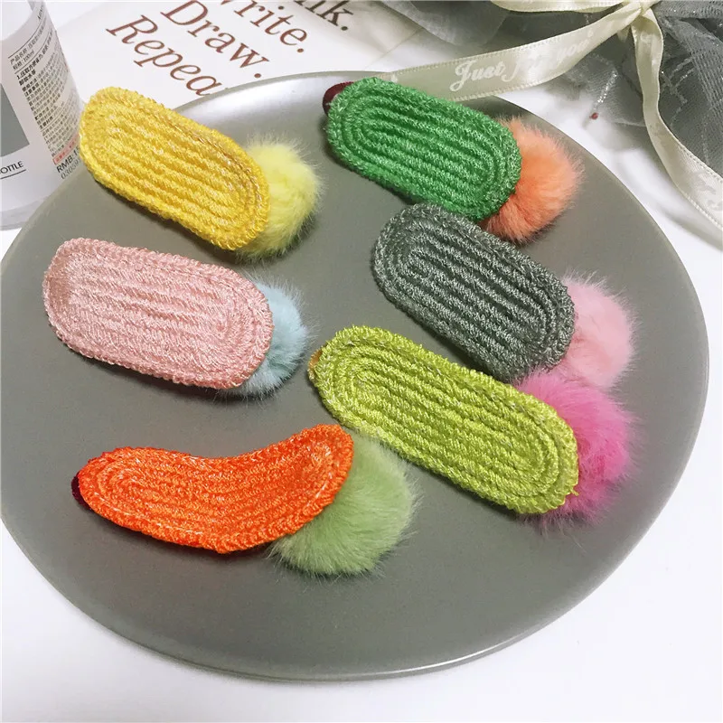 Сделай Сам зажим для волос Материал Новый Цвет Вязание BB мягкий полуготовая