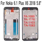 Shyueda 100% Orig для Nokia 6,1 Plus X6 2018 5,8 дюймов TA-1099 TA-1116 TA-1103 TA-1083 Передняя средняя рамка корпуса