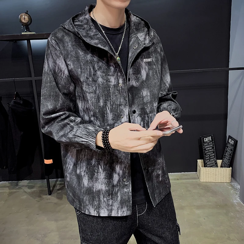 Men Basic Coat Hooded Denim Jacket Mens Winter Hip Hop Jacket For Jeans Jacket Women Denim Coat loose fit casual style