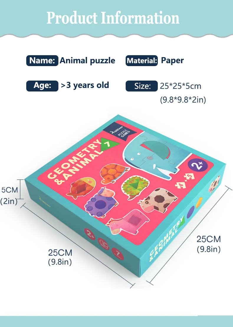 MiDeer Puzzle Kids Puzzles Educational Toys Children Toys Educational Paper Toys for Children Gifts > 3 Years Old