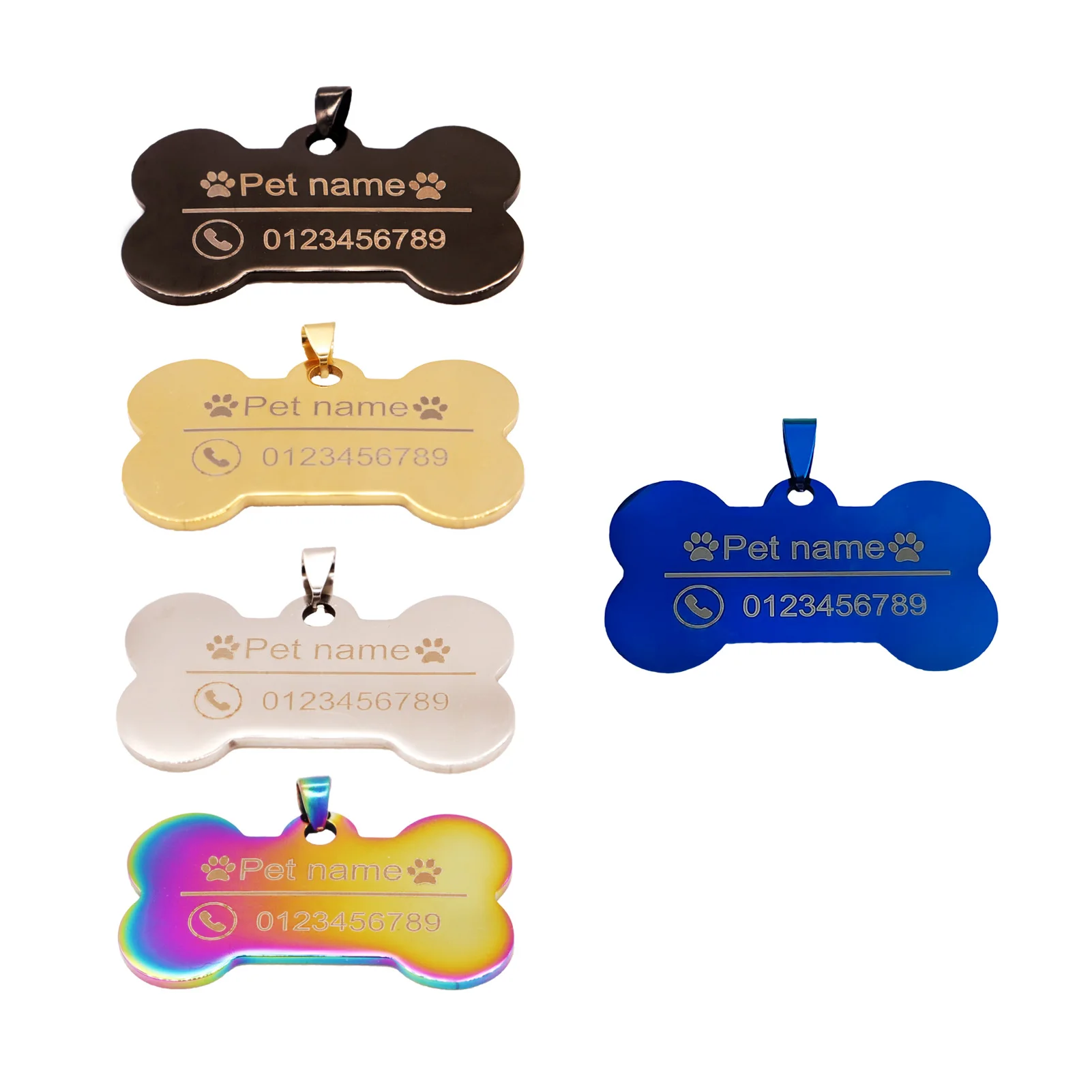 Индивидуальная Персонализированная бирка на ошейник для кошек и собак лазерная