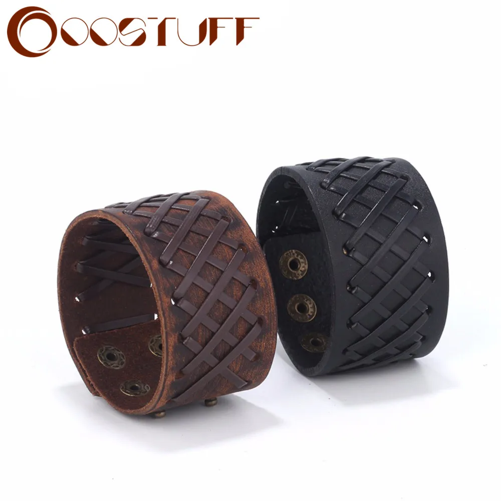 2017 рождественские подарки Для мужчин браслет для женщин Винтаж кожаный pulseira