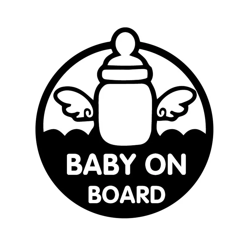 

16.6X17.9CM Creative Cartoon Warning Mark Car Body Decoration Decal BABY ON BOARD Car Sticker