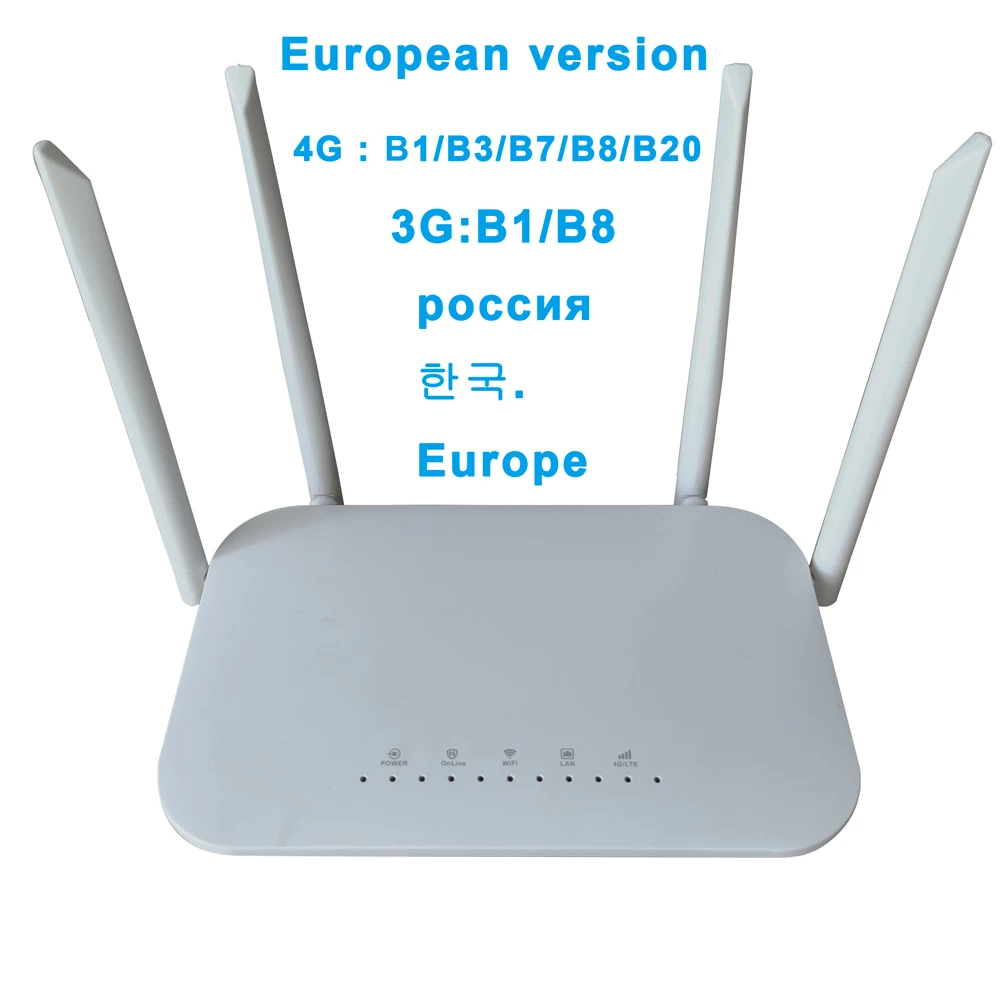 LC112 4G router wifi SIM card Hotspot  4G CPE antenna 32 users RJ45 WAN LAN wireless modem LTE dongle