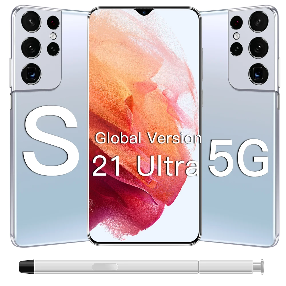 

Smartphone Android S21 ultra 7.2 Inch Smartphone Full Screen 5800mAh 12+512GB 24+48MP Face ID 4G LTE 5G Network Mobilephone
