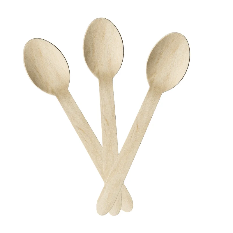 

300pcs/Set Disposable Eco-Friendly Wooden Cutlery Forks Spoons Dessert Utensils Party Birthday Home Cheap Tableware