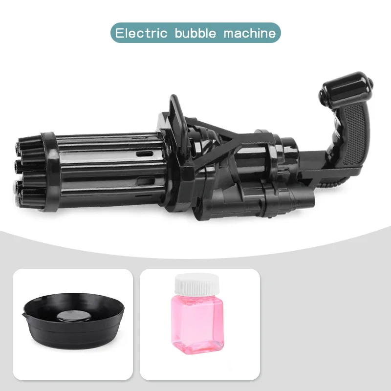 

2021 New Gatling Bubble Gun Toys Summer Automatic Soap Water Bubble Machine For Children Outdoor Indoor Wedding Bubble Gift