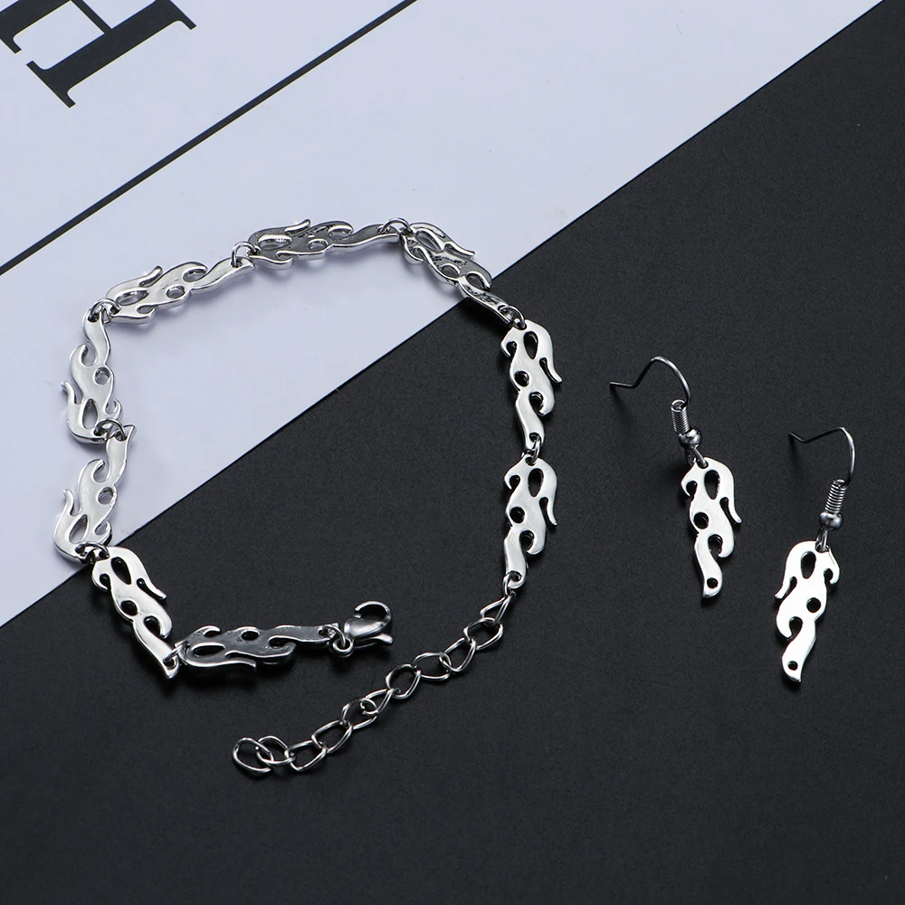 Серьги с крючком и огненным пламенем модные панк серьги в стиле хип хоп для