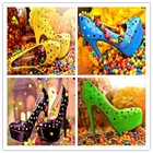 Алмазная вышивка сделай сам, квадратнаякруглая вышивка, мозаика, украшение для творчества, высокий каблук, обувь, вышивка крестиком, подарок