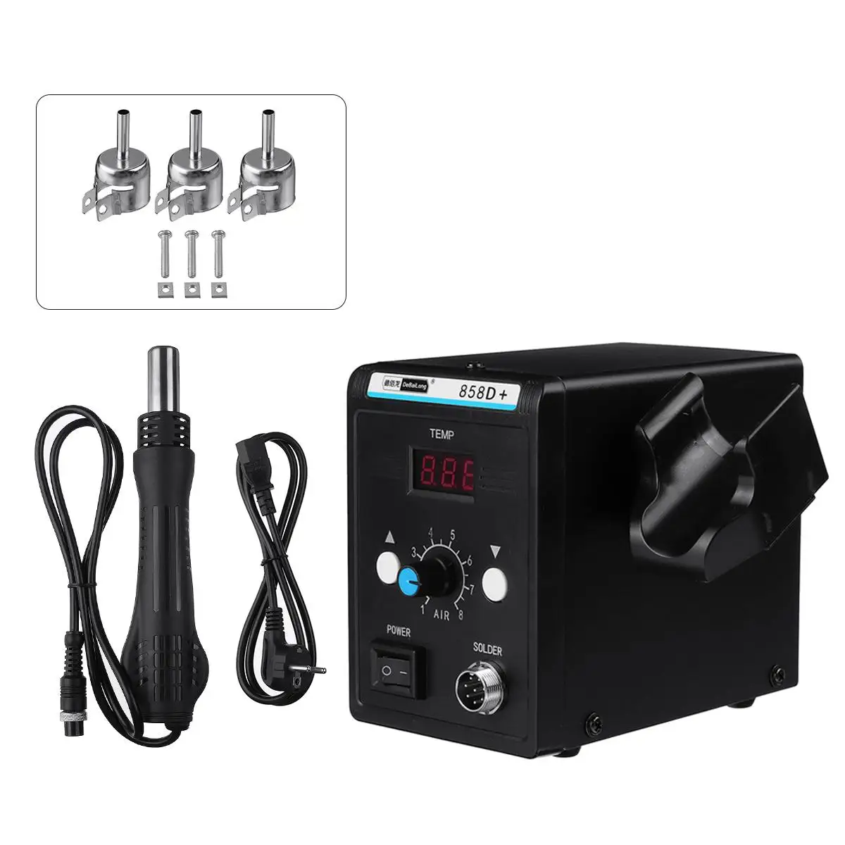 

2 IN 1 700W LED Digital Soldering Station Hot Air Gun Rework Station Electric Soldering Iron For Phone PCB IC SMD BGA Welding