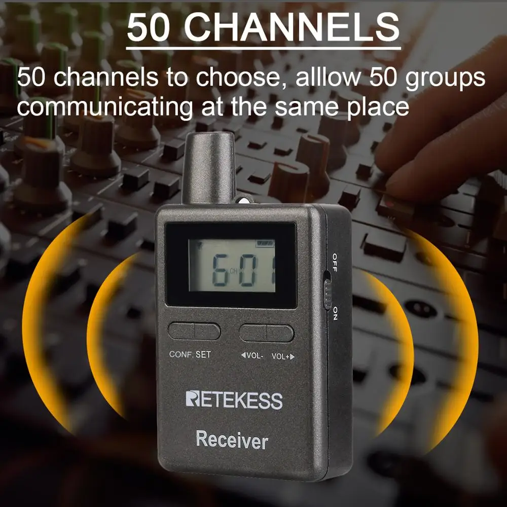 Беспроводной приемник Retekess TT105 10pc для профессиональной системы экскурсий 2 4 ГГц