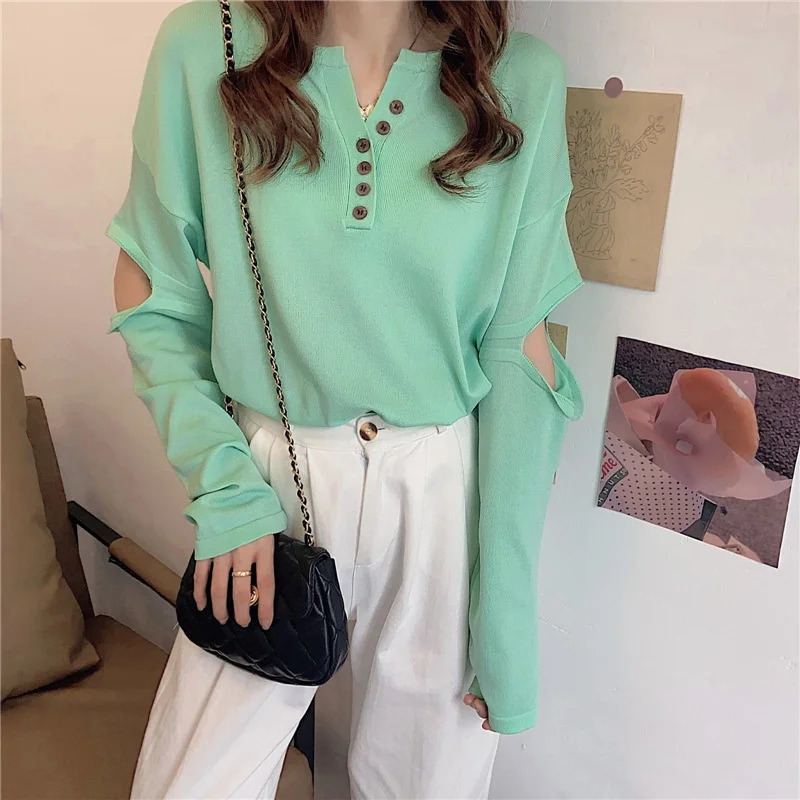 

Женская футболка с длинным рукавом, свободная, 2021