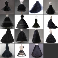 black hoop long petticoat crinoline ball gown skirt underskirt wedding accessories jupon marriage new