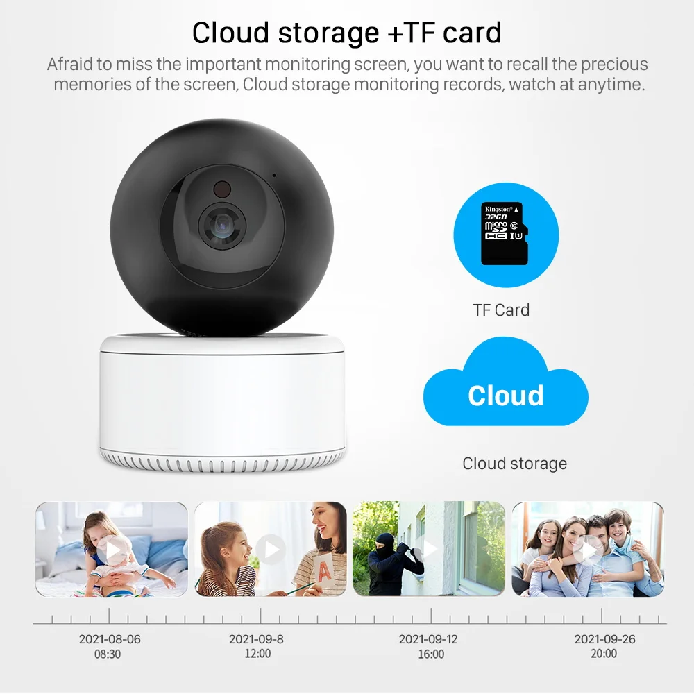 ANBIUX 3MP Wi-Fi IP-камера Внутренняя 1536P Ai Обнаружение человека Двустороннее аудио Умная