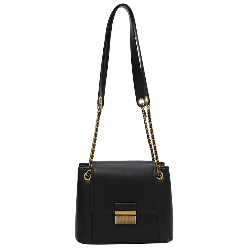 

Luxury Women's Chain Designer Crossbody Bag Chain Shoulder Bag Simple Small PU Leather Handbags and Purses