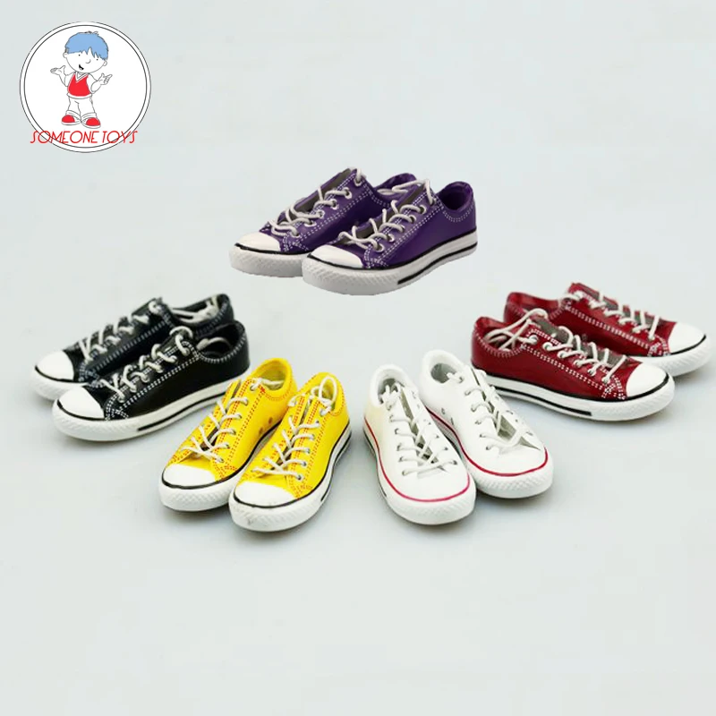 

1/6 scale Female Soldier Figure sports Flat Shoes colorful Canvas Shoes for 12 inches TBLeague women Body model accessory