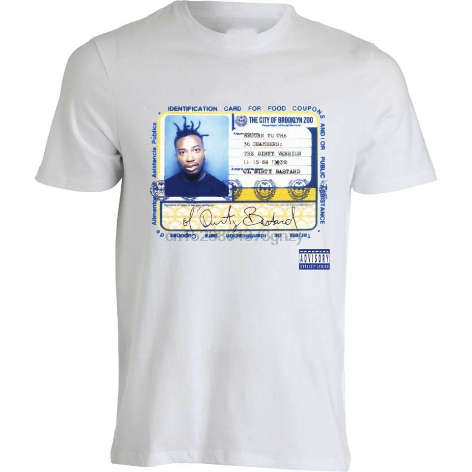 Odb Обложка альбома Ol Dirty Bastard билетов для еды марки мужская футболка белый топ
