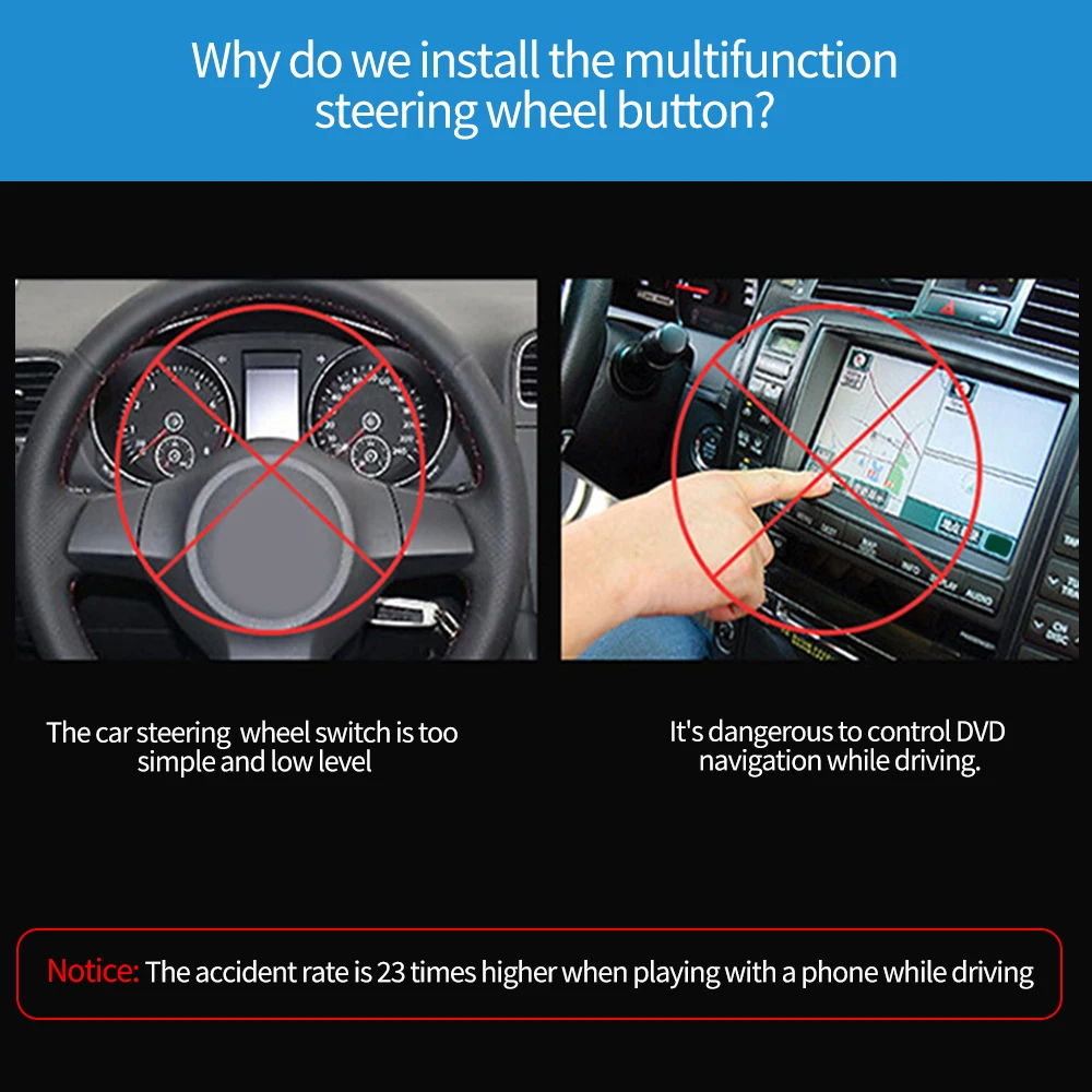 Универсальный светящийся автомобильный пульт дистанционного управления на руль