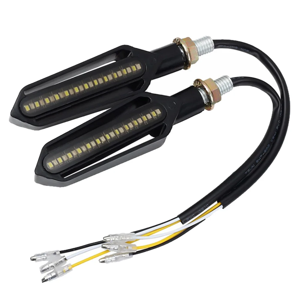 

Semaphore Brake Light Motorcycle Turn Signal Two-color 2pcs Waterproof ABS+Acrylic 24LED