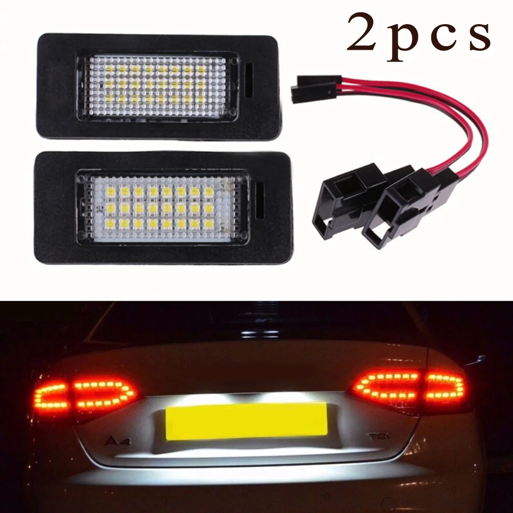 

2pcs for car 12V3W 6000K AUTO License Plate Lights FOR Audi A4 S4 B8 A5 S5 Q5 Volkswagen PASSAT car Accessories Automotive Good