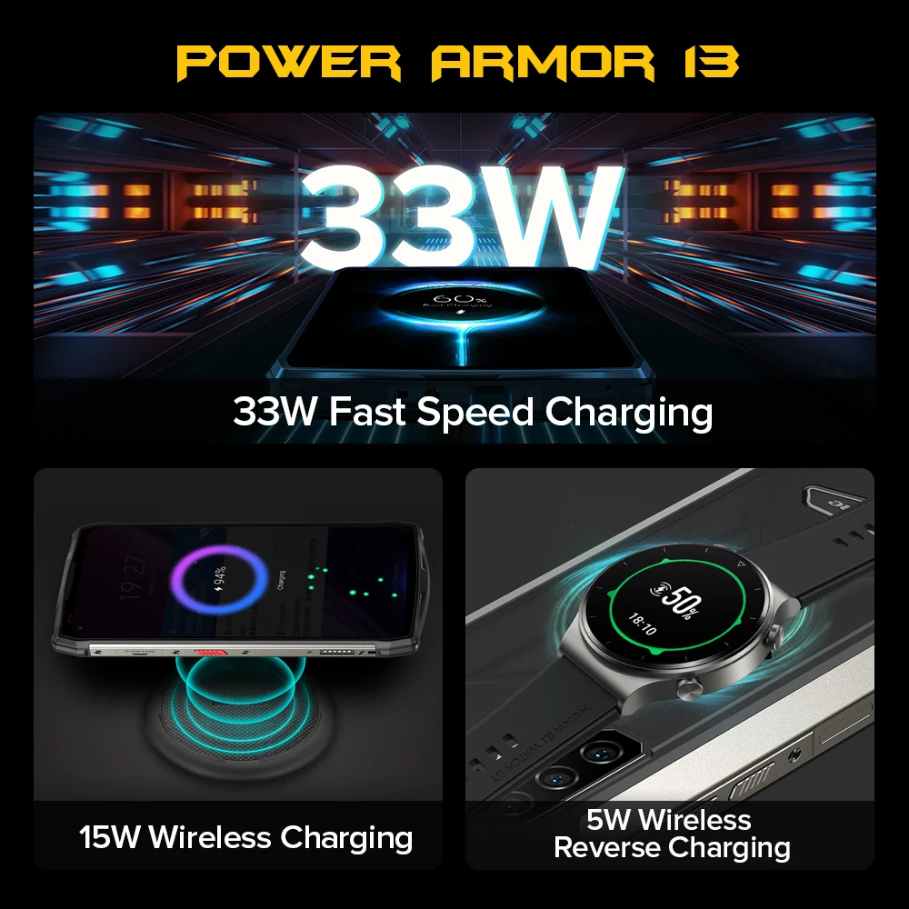 Ulefone-tel&eacute;fono smartphone Armor 13, m&oacute;vil resistente con sistema Android 11, 256 GB, 13200 mAh, resistente al agua, 6,81", 2.4G/5G, WLAN, NFC global-3