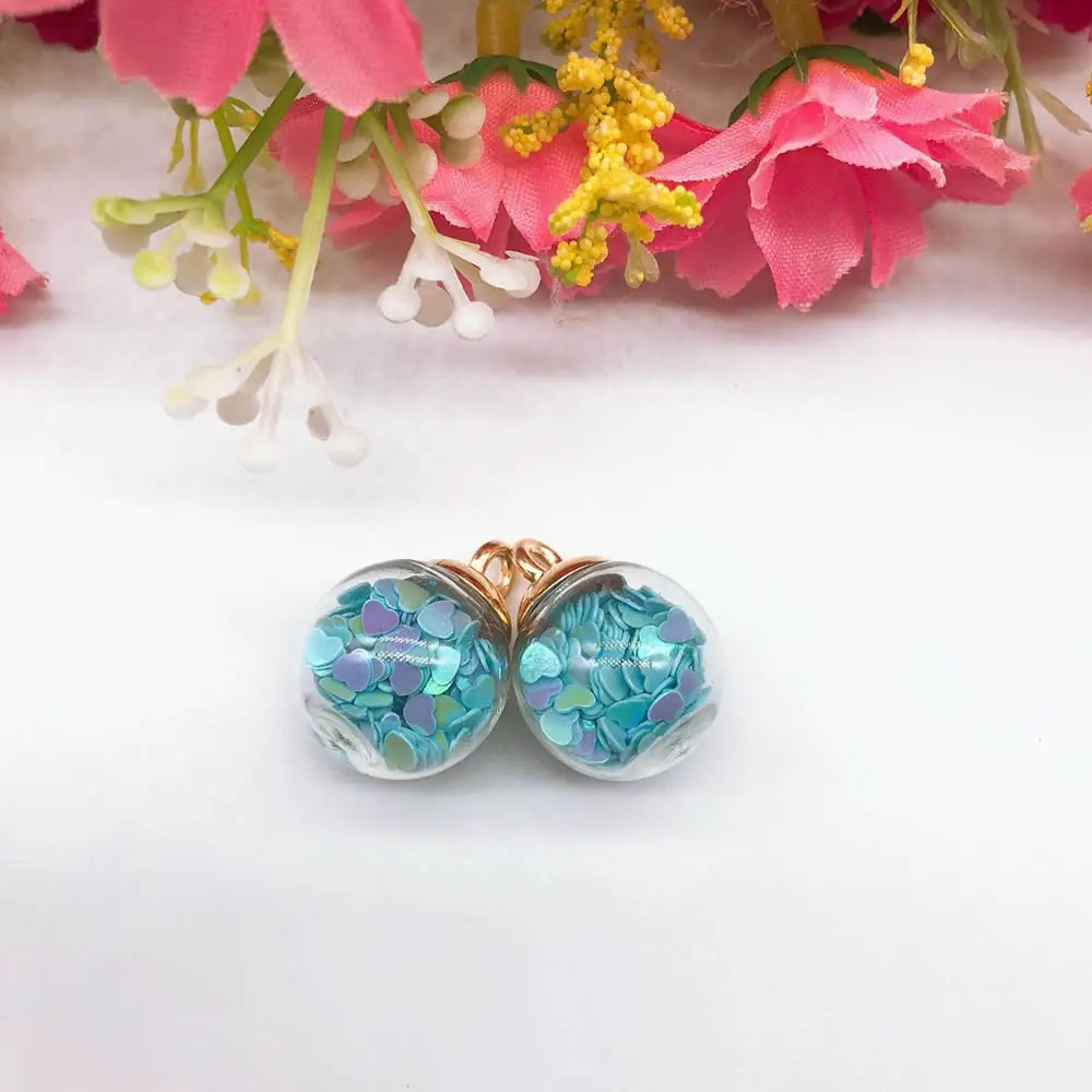 10 шт./пакет красочная прозрачная бутылочка стекло высоты украшенный шариком