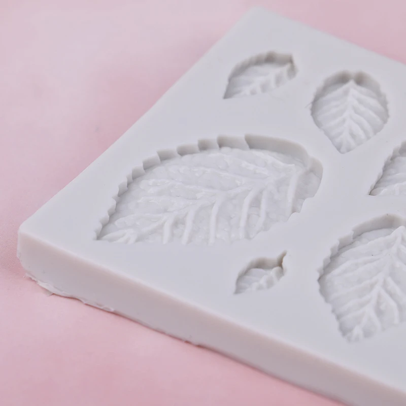 

Sugarcraft Leaves Silicone Mold Cake Decorationg Candy Polymer Clay Fondant Mold Tool Flower Making GumPaste Rose Leaf Mold