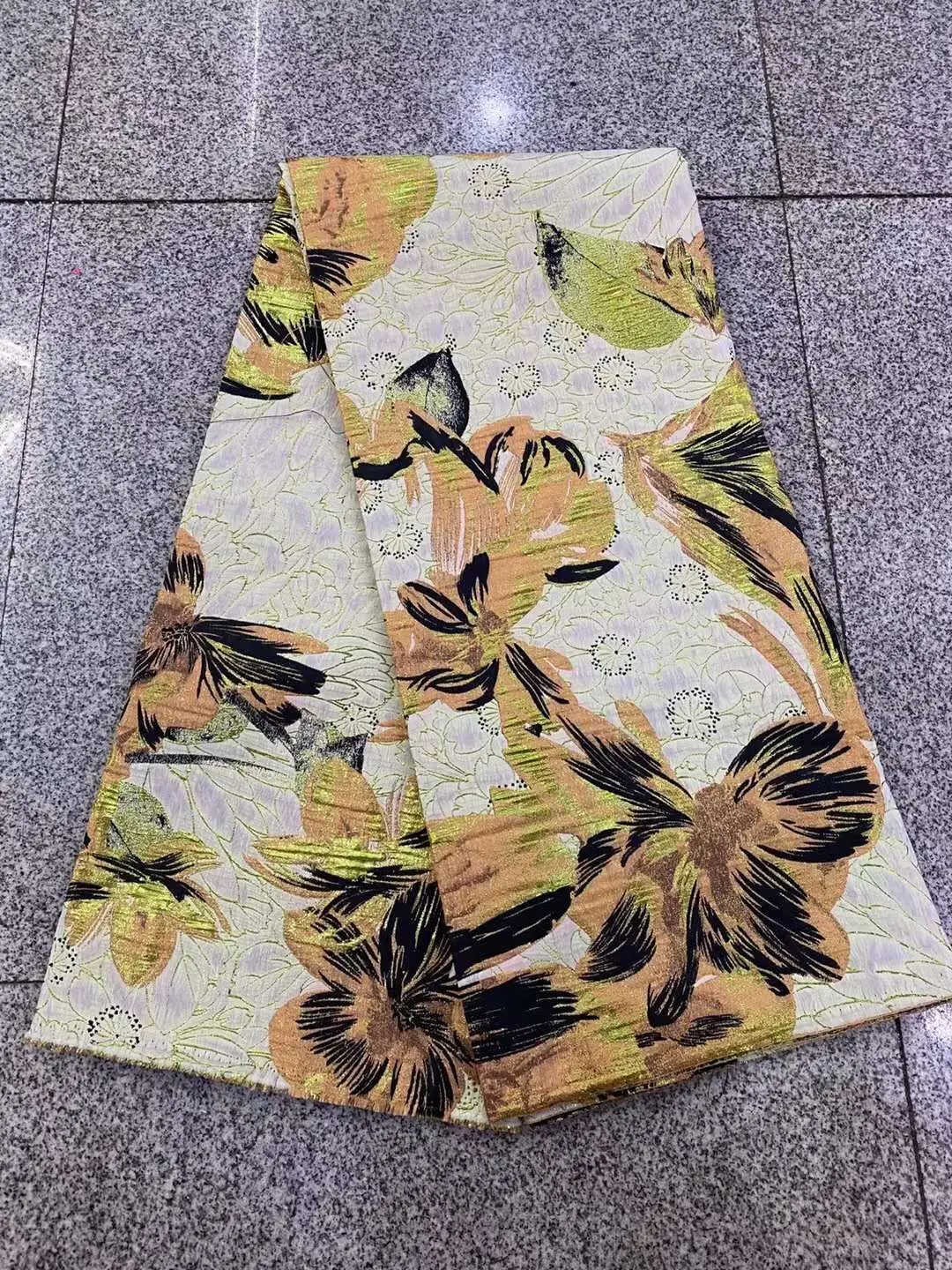 Высококачественная парчовая кружевная ткань 2021 3D блестки фиолетовая