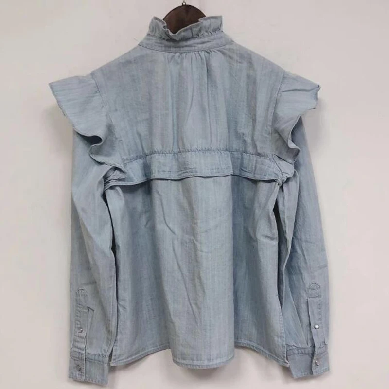 

2021 Woman Denim Shirts Tops