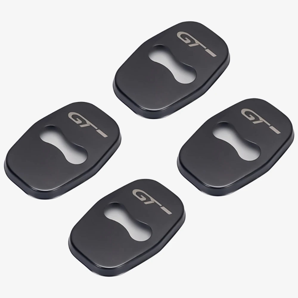 4 шт./лот черная Автомобильная Пряжка дверного замка чехол для Peugeot 206 207 307 5008 4008 3008