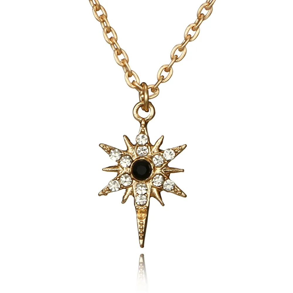 

Sun Chain Necklace for Women Clothing Accessories Neck Lace Elegant Fashion Jewelry Convenient Collocation Collarbone Chain