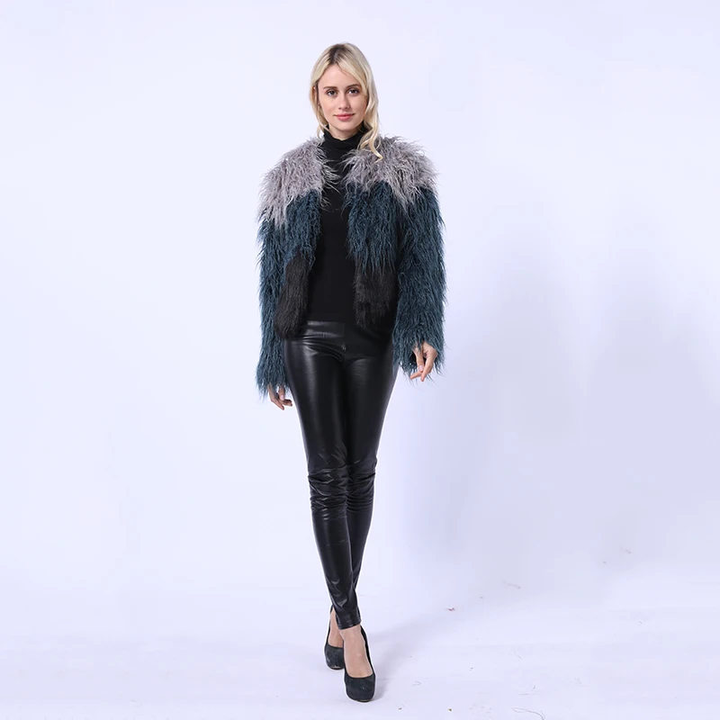 Женское меховое пальто и куртка большого размера уличное из искусственного меха