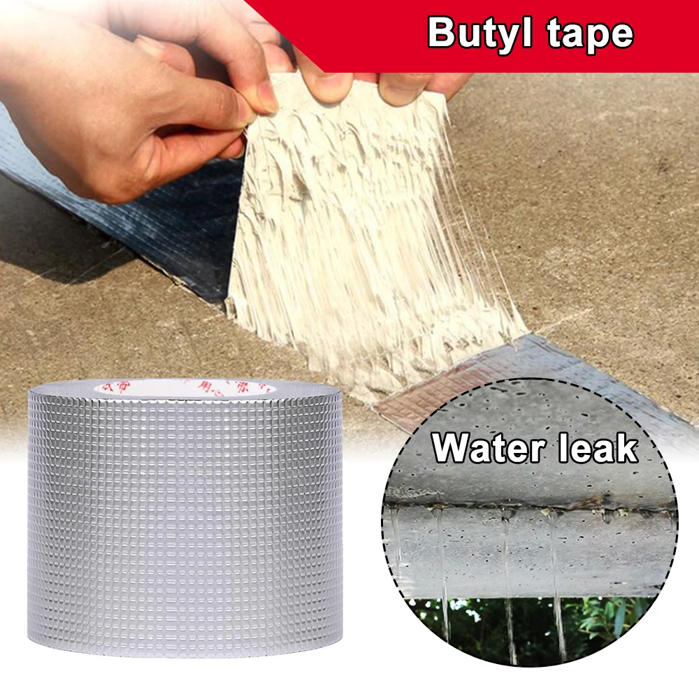 

Super Waterproof Tape Butyl Rubber Aluminium Foil Tape for Roof Pipe Repair 1.0mm*10cm*5m
