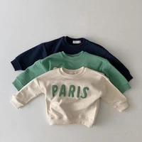kids sweatshirts baby boy long sleeve cotton clothes 3d letter print sweatshirt toddler children casual hoodie for girls tops