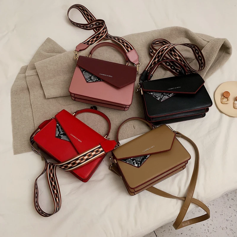 Женская вечерняя сумка через плечо PU2019 новая зимняя с широким плечевым ремнем