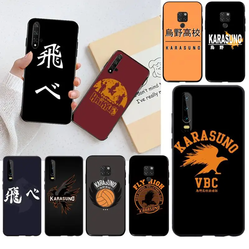 Мягкий чехол для телефона с логотипом Аниме Haikyuu Karasuno Huawei P40 P30 P20 lite Pro Mate 30 20 P Smart 2019