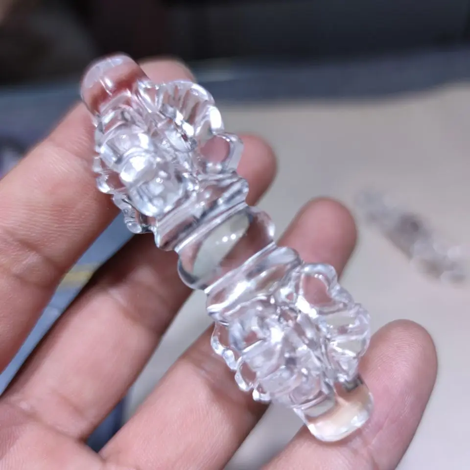 

1pcs Natural Clear Crystal Wand magic pestle