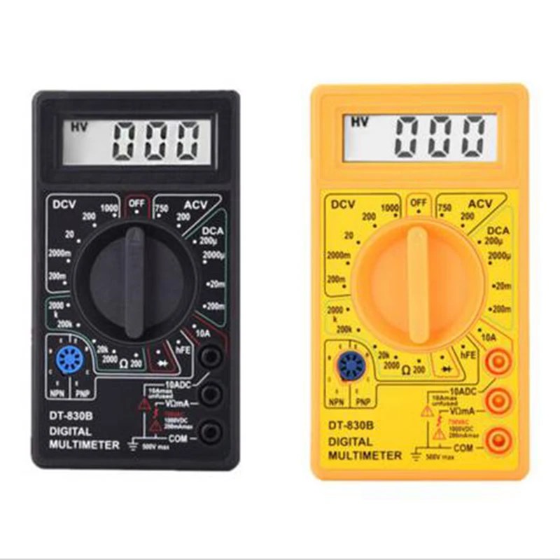 

DT830B LCD Professional Digital Multimeter Volt AC/DC Tester Meter Ohmmeter Voltmeter Ammeter High LCD Display Electric Tools